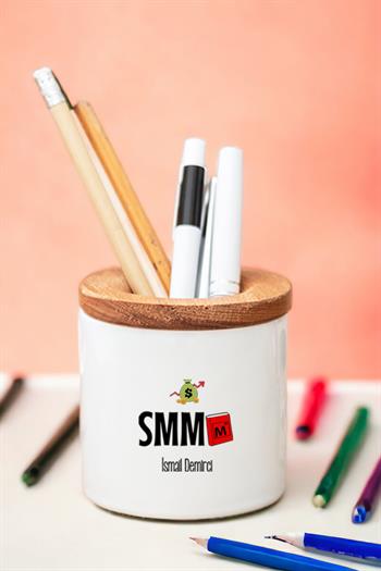 Mali Müşavir Ahşap Kapaklı Kalemlik