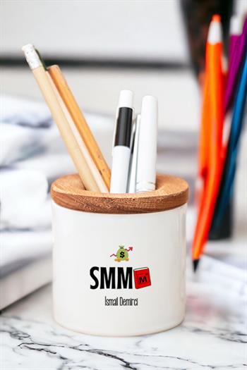 Mali Müşavir Ahşap Kapaklı Kalemlik