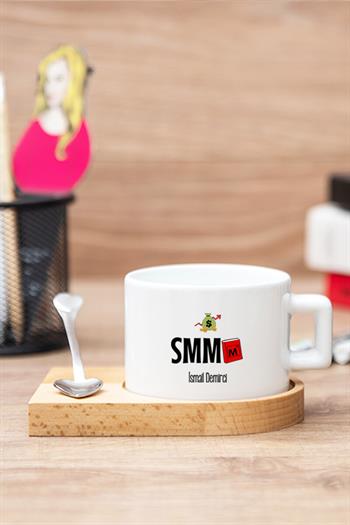 Mali Müşavire Hediye Seti Ahşap Altlıklı Fincan ve Kalemlik