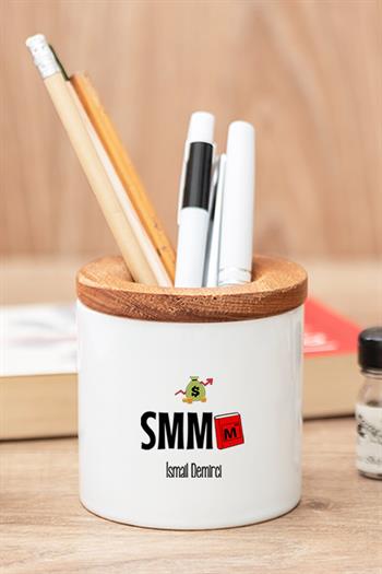 Mali Müşavire Hediye Seti Ahşap Altlıklı Fincan ve Kalemlik