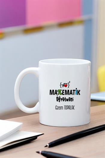 Matematik Öğretmenine Hediye Beyaz Kupa Bardak