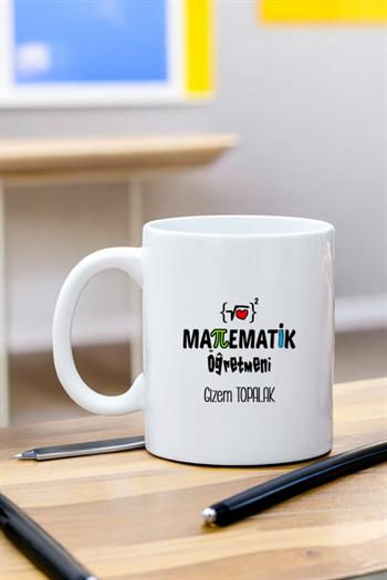 Matematik Öğretmenine Hediye Beyaz Kupa Bardak