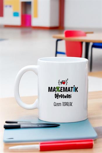 Matematik Öğretmenine Hediye Beyaz Kupa Bardak