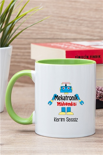 Mekatronik Mühendisi İçi Renkli Kupa Bardak