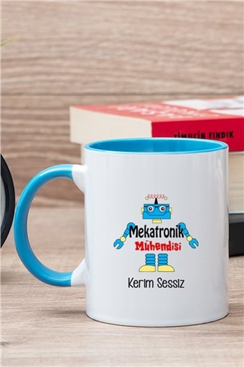 Mekatronik Mühendisi İçi Renkli Kupa Bardak