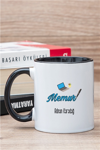 Memur İçi Renkli Kupa Bardak
