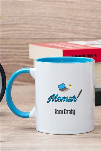 Memur İçi Renkli Kupa Bardak