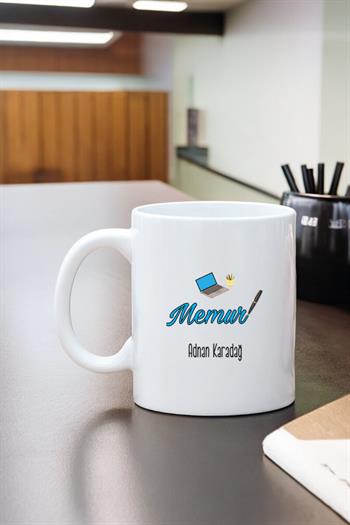 Memura Hediye Beyaz Kupa Bardak