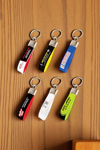 Metal Aksamlı Promosyon Deri Anahtarlık