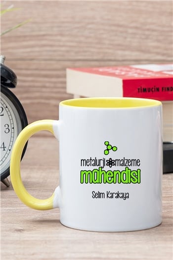 Metalurji ve Malzeme Mühendisi İçi Renkli Kupa Bardak