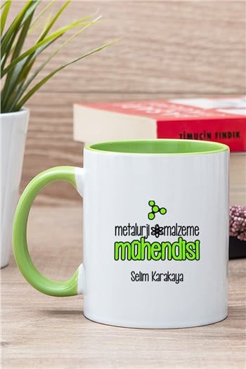 Metalurji ve Malzeme Mühendisi İçi Renkli Kupa Bardak