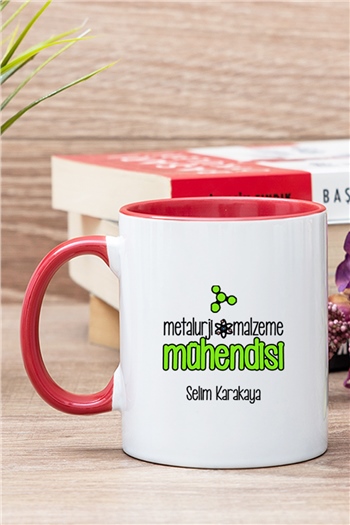 Metalurji ve Malzeme Mühendisi İçi Renkli Kupa Bardak