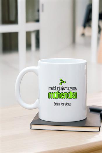 Metalurji ve Malzeme Mühendisine Hediye Beyaz Kupa Bardak