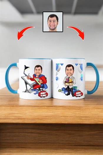 Mimara Doğum Günü Hediyesi Karikatürlü Kupa Bardak