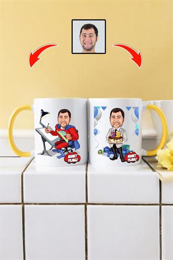 Mimara Doğum Günü Hediyesi Karikatürlü Kupa Bardak