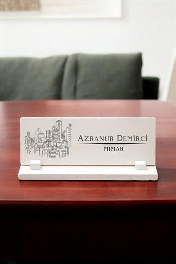 Mimara Ofis Hediyesi Kişiye Özel Mimar Masa İsimliği