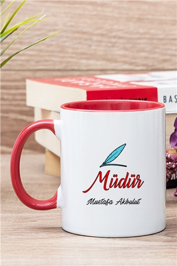 Müdür İçi Renkli Kupa Bardak