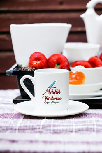 Müdür Yardımcısı Beyaz Türk Kahvesi Fincanı