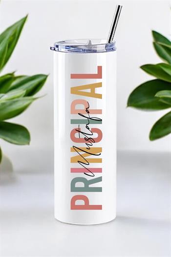 Müdüre Hediye İsme Özel Çelik Pipetli Termos Bardak