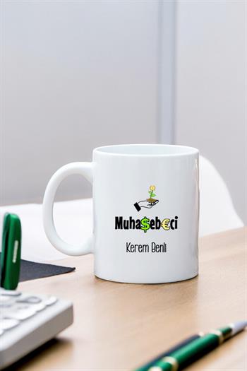 Muhasebeciye Hediye Beyaz Kupa Bardak