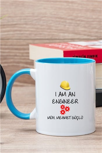 Mühendis İçi Renkli Kupa Bardak