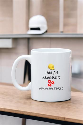 Mühendise Hediye Beyaz Kupa Bardak