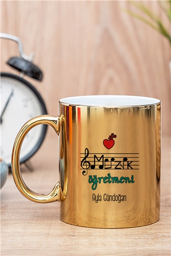 Müzik Öğretmeni Gold - Silver Kupa Bardak