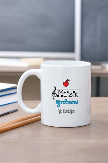 Müzik Öğretmenine Hediye Beyaz Kupa Bardak