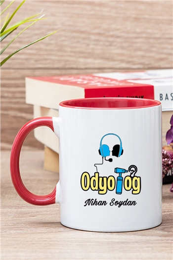 Odyolog İçi Renkli Kupa Bardak