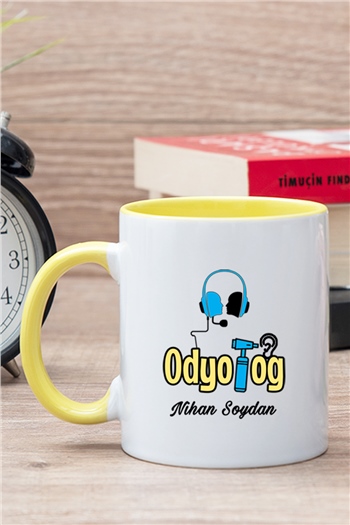 Odyolog İçi Renkli Kupa Bardak