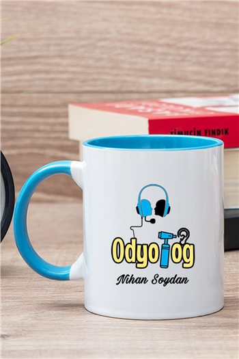 Odyolog İçi Renkli Kupa Bardak