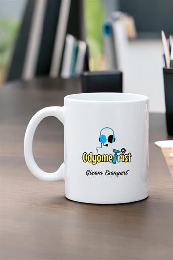 Odyometristlere Hediye Beyaz Kupa Bardak