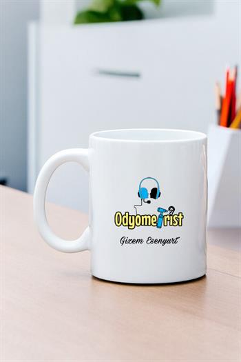 Odyometristlere Hediye Beyaz Kupa Bardak