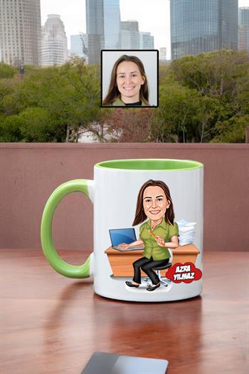 Ofis Arkadaşına Hediye Kişiye Özel Ofis Karikatürlü Kupa Bardak