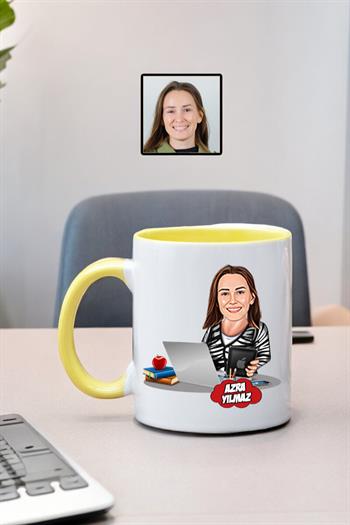 Ofis Hediyesi Kişiye Özel Ofis Karikatürlü Kupa Bardak