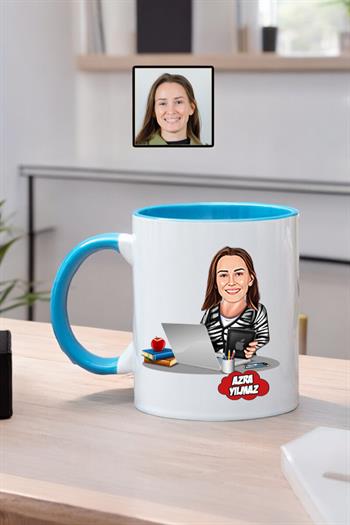 Ofis Hediyesi Kişiye Özel Ofis Karikatürlü Kupa Bardak