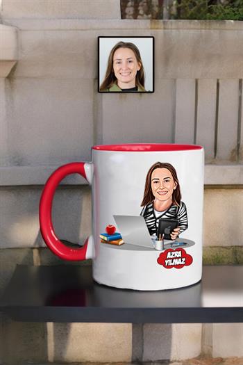 Ofis Hediyesi Kişiye Özel Ofis Karikatürlü Kupa Bardak