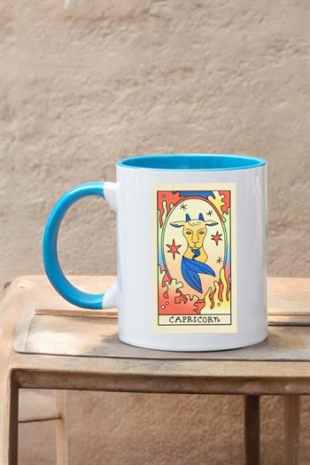 Oğlak Burcu Kadınına Hediye Renkli Kupa Bardak