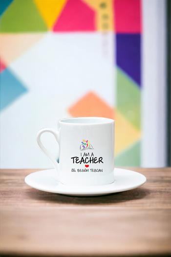 Öğretmen Beyaz Türk Kahvesi Fincanı