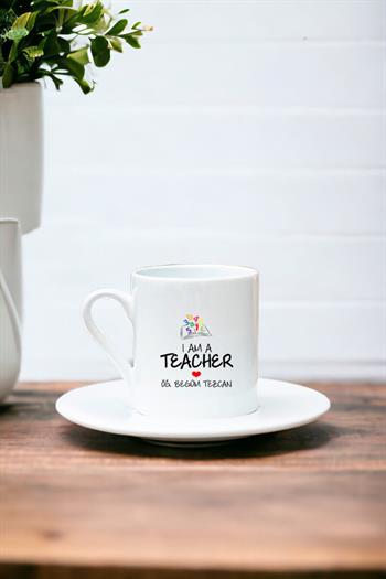 Öğretmen Beyaz Türk Kahvesi Fincanı