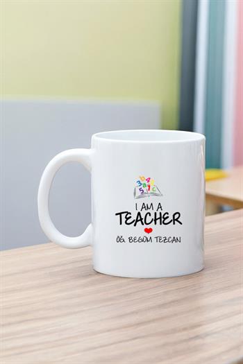 Öğretmene Hediye Teacher Tasarım Beyaz Kupa Bardak
