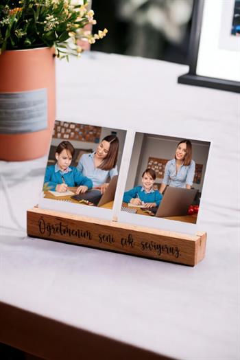 Öğretmene Manevi Hediye Masaüstü Ahşap Stand