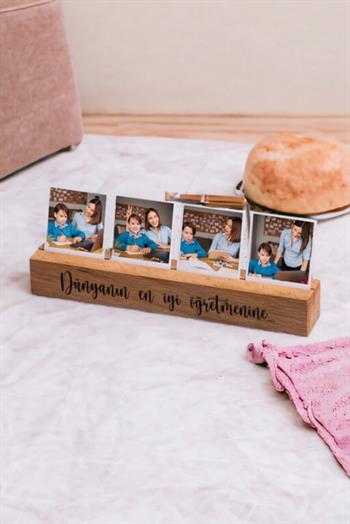 Öğretmene Manevi Hediye Masaüstü Ahşap Stand
