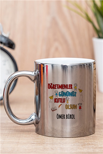Öğretmenler Günü Gold - Silver Kupa Bardak