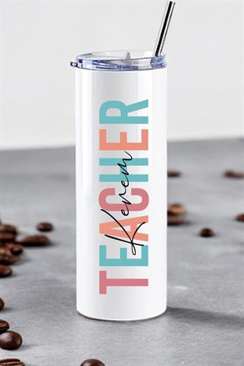 Öğretmenler Günü Hediyesi Çelik Pipetli Termos Bardak