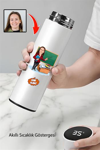 Öğretmenler Günü Hediyesi Dijital Göstergeli Akıllı Termos