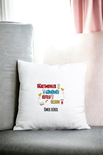 Öğretmenler Günü Saten Kare Yastık