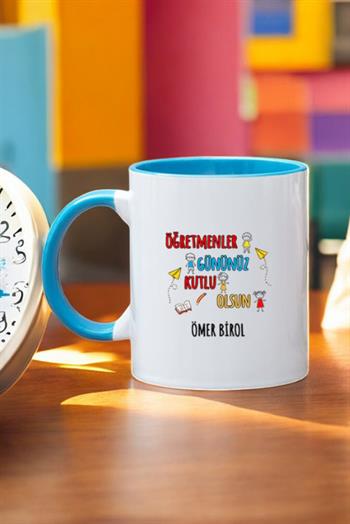 Öğretmenler Gününüz Kutlu Olsun Renkli Kupa Bardak