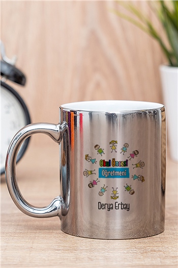Okul Öncesi Öğretmeni Gold - Silver Kupa Bardak