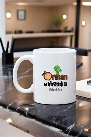 Orman Mühendisine Hediye Beyaz Kupa Bardak